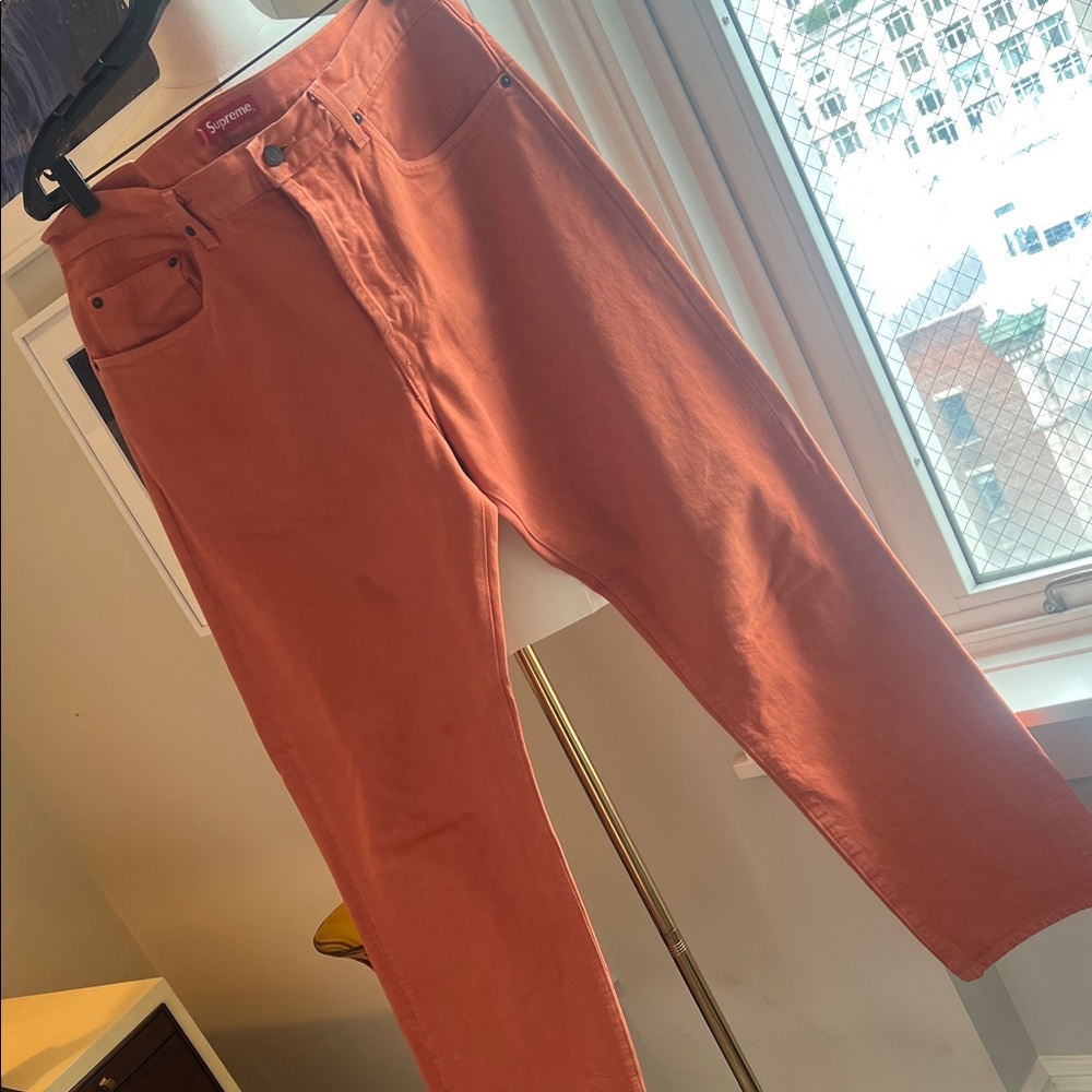 Supreme Orange Relaxed Men Jeans